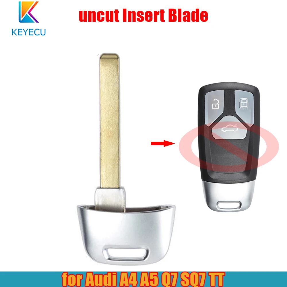 Keyecu 2 шт./лот Uncut Smart Prox дистанционный ключ вставка аварийное лезвие без чипа для Audi SQ7 Q7 A4 A5 TT 2016 2017 2018
Keyecu 2 шт./лот Uncut Smart Prox дистанционный ключ вставка аварийное лезвие без чипа для Audi SQ7 Q7 A4 A5 TT 2016 2017 2018