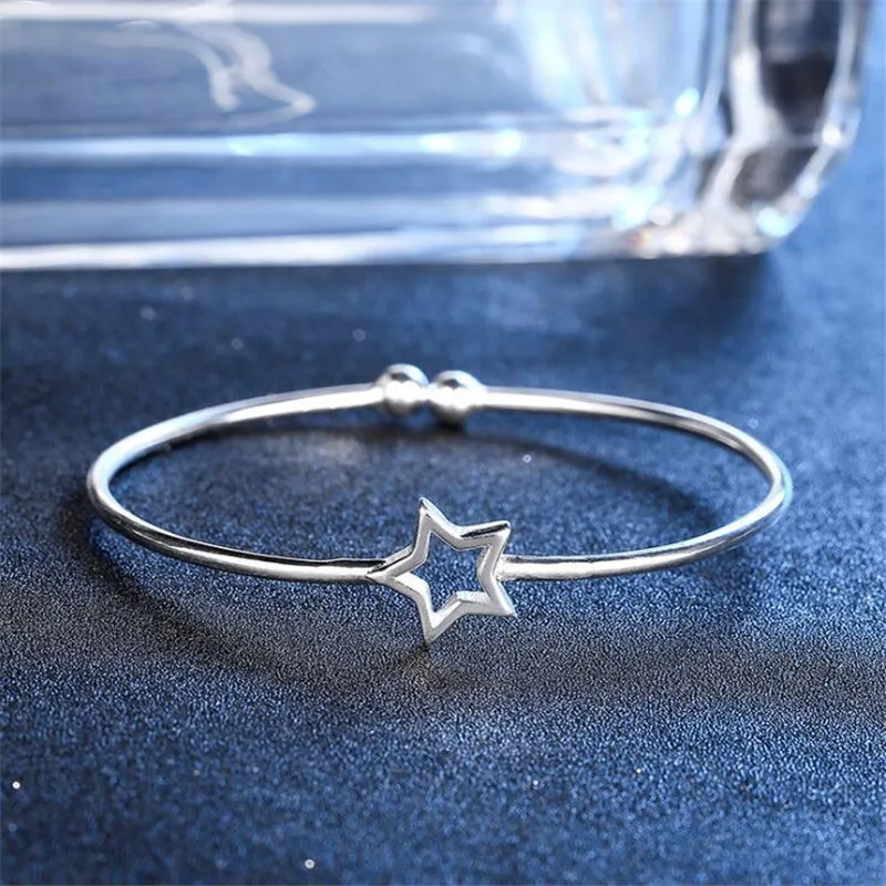 Fashion Hollow Star Open Bracelets Bangle for Woman All-matched Accessories Silver Color Jewelry 2021 Trend Bijoux Gifts SB105
Fashion Hollow Star Open Bracelets Bangle for Woman All-matched Accessories Silver Color Jewelry 2021 Trend Bijoux Gifts SB105