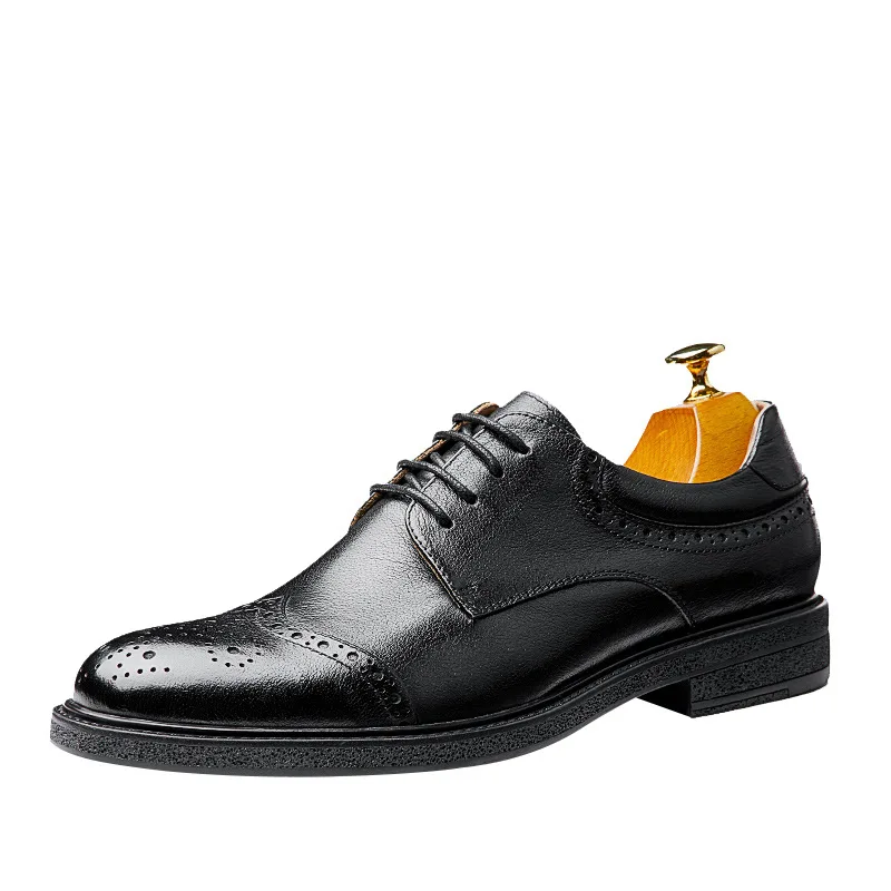 

Мужские классические ботинки из воловьей кожи, коричневые брендовые ботинки в британском стиле ретро, дизайнерская обувь из натуральной ко...