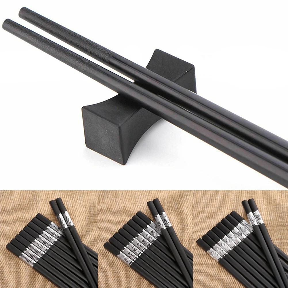 10Pairs/Lot Alloy Chopsticks Reusable Chop Sticks Set High Temperature Non-slip Chopstick Household Tableware Kitchen Tools
10Pairs/Lot Alloy Chopsticks Reusable Chop Sticks Set High Temperature Non-slip Chopstick Household Tableware Kitchen Tools