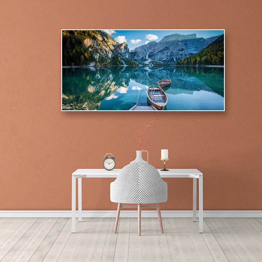 Blue Sky Lake Boat Mountain River Forest Landscape Pictures Wall Art Posters HD Print Canvas Painting For Living Room Home Decor
Blue Sky Lake Boat Mountain River Forest Landscape Pictures Wall Art Posters HD Print Canvas Painting For Living Room Home Decor