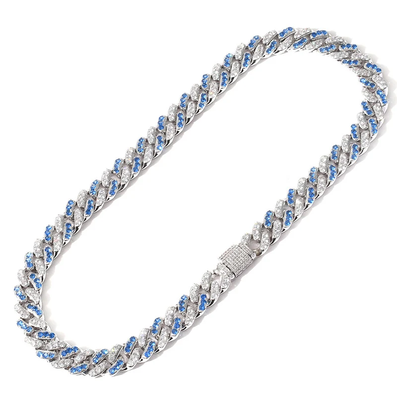 hip hop Blue White Cubic Zirconia Paved Iced Out Cuban Chokers Necklaces Luxury Bling CZ Link Chain for Men women Jewelry Gift
hip hop Blue White Cubic Zirconia Paved Iced Out Cuban Chokers Necklaces Luxury Bling CZ Link Chain for Men women Jewelry Gift