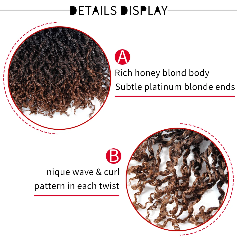 Crochet Braid Hair Passion Twist 18 Inch 28 Inch Ombre Synthetic Braiding Hair Curly Locks Crochet Dreadlocks Hair Extensions
Crochet Braid Hair Passion Twist 18 Inch 28 Inch Ombre Synthetic Braiding Hair Curly Locks Crochet Dreadlocks Hair Extensions