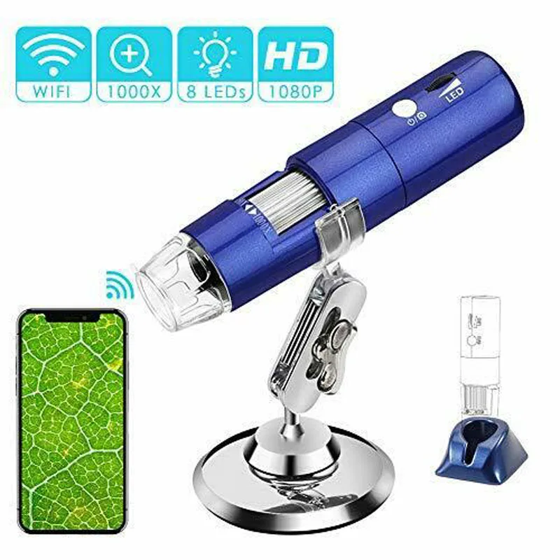 Ручной цифровой микроскоп 2 МП 1080P WIFI USB 1000x увеличительная камера с регулируемым 8 светодиодами для Android ios iPhone iPad
Ручной цифровой микроскоп 2 МП 1080P WIFI USB 1000x увеличительная камера с регулируемым 8 светодиодами для Android ios iPhone iPad