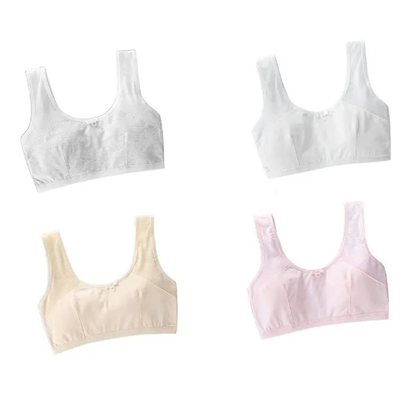 Puberty Girls Mesh Wide Strap Training Bra Sweet Bowknot Heart Pendant Sports Underwear Wire-Free Non-Padded Cotton Vest
Puberty Girls Mesh Wide Strap Training Bra Sweet Bowknot Heart Pendant Sports Underwear Wire-Free Non-Padded Cotton Vest