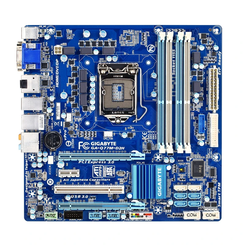 For GIGABYTE GA-Q77M-D2H LGA 1155 Intel Z77 DDR3 32GB Core i7 i5 i3 CPU VGA DVI HDMI USB3.0 Desktop Motherboard 1155 PCI-E X16
For GIGABYTE GA-Q77M-D2H LGA 1155 Intel Z77 DDR3 32GB Core i7 i5 i3 CPU VGA DVI HDMI USB3.0 Desktop Motherboard 1155 PCI-E X16