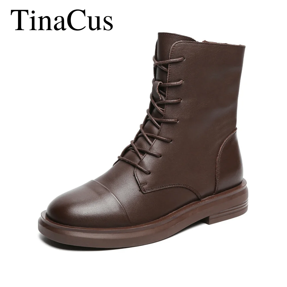 TinaCus Martin Boots for Women 2021 Autumn Winter New Genuine Leather Lace Up Motorcycle Booties Side Zipper Female Casual Shoes
TinaCus Martin Boots for Women 2021 Autumn Winter New Genuine Leather Lace Up Motorcycle Booties Side Zipper Female Casual Shoes