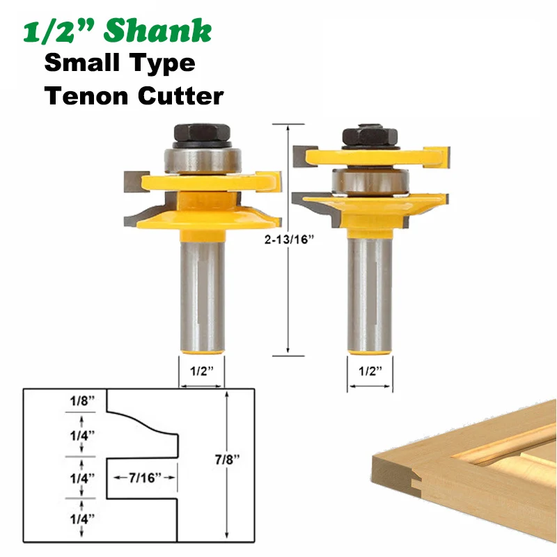 2PC/Set 1/2" 12.7MM Shank Milling Cutter Wood Carving Door Panel Cabinet Tenon Router Bit Set Milling Cutter Woodworking Tools
2PC/Set 1/2" 12.7MM Shank Milling Cutter Wood Carving Door Panel Cabinet Tenon Router Bit Set Milling Cutter Woodworking Tools