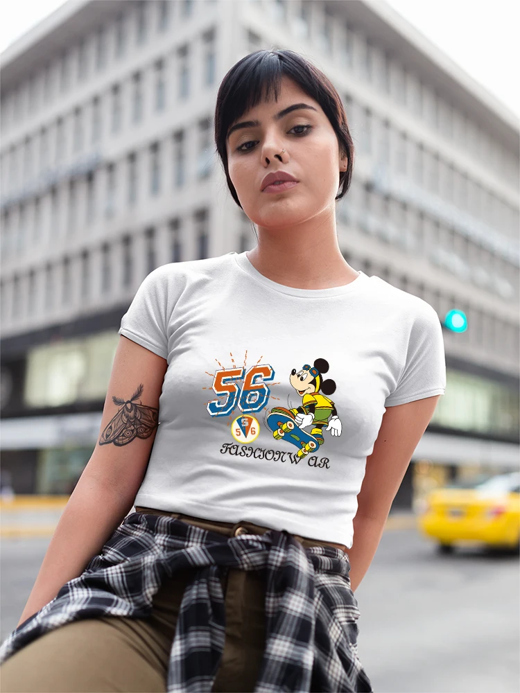 Disney Mickey Skateboard Wear Funny T Shirts Women 2022 New Kawaii Clothes Ropa Tumblr Mujer White Top American Design Tee Urban
Disney Mickey Skateboard Wear Funny T Shirts Women 2022 New Kawaii Clothes Ropa Tumblr Mujer White Top American Design Tee Urban