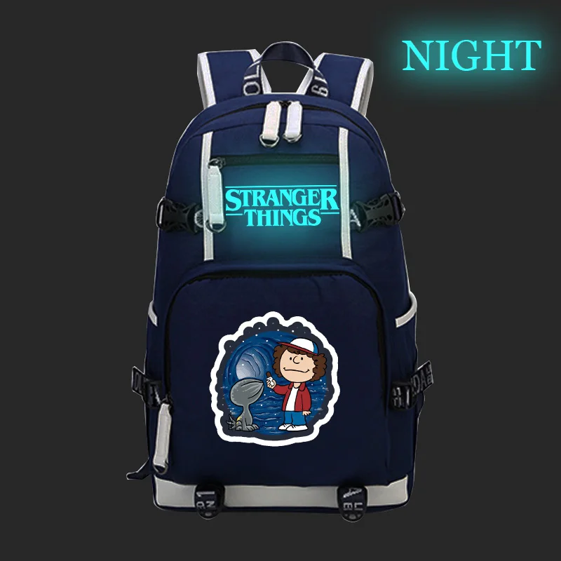 

Светящийся рюкзак для мужчин и женщин, популярный ранец для ноутбука в стиле очень странные дела, школьные ранцы для подростков, вместитель...