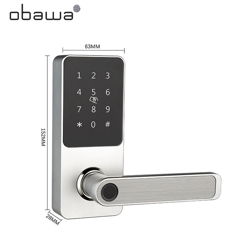 Obawa Bluetooth Wi-Fi электронный дверной замок с TTlock, умный замок для защиты от отпечатков пальцев с ключом, RFID-картой и кодом, разблокировка F2005S
Obawa Bluetooth Wi-Fi электронный дверной замок с TTlock, умный замок для защиты от отпечатков пальцев с ключом, RFID-картой и кодом, разблокировка F2005S