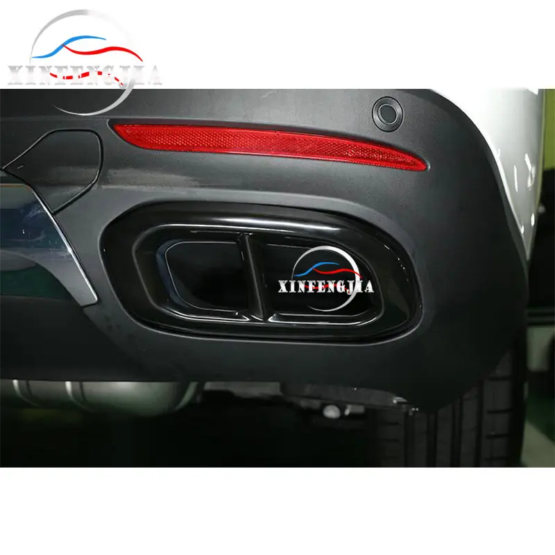 For Mercedes-Benz GLC GLE GLS Class 2020 2* Steel Black Car Exhaust Rear Cylinder Exhaust Pipe Cover Decorate Mufflers Cover 
For Mercedes-Benz GLC GLE GLS Class 2020 2* Steel Black Car Exhaust Rear Cylinder Exhaust Pipe Cover Decorate Mufflers Cover