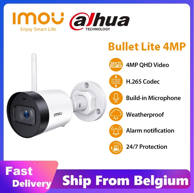 Dahua imou Waterproof Bullet Lite 4MP Built-in Microphone Alarm Notification 30M Night Vision Video Surveillance Wifi IP Camera
Dahua imou Waterproof Bullet Lite 4MP Built-in Microphone Alarm Notification 30M Night Vision Video Surveillance Wifi IP Camera