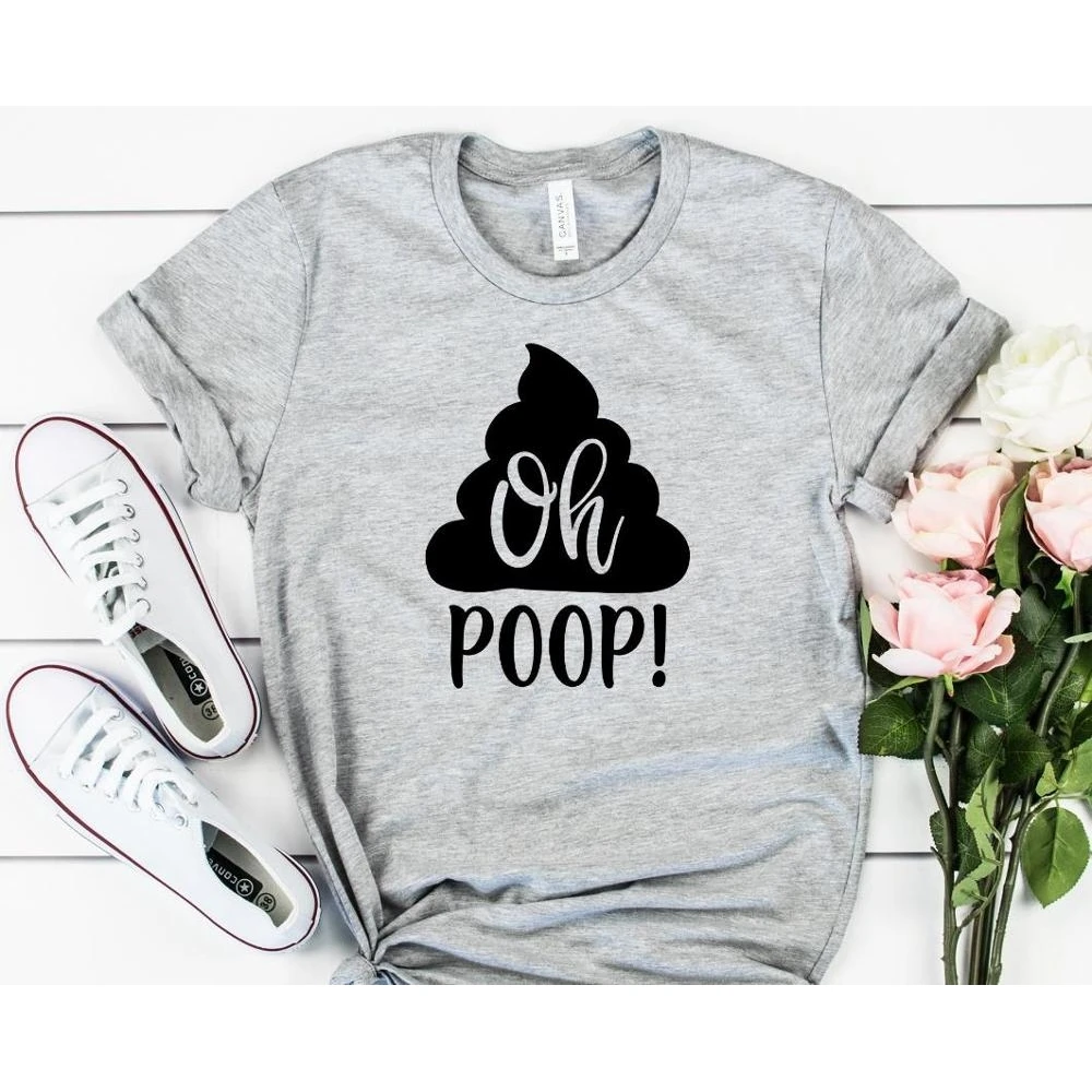 Women T Shirt Oh Poop Print Tshirt Women Short Sleeve O Neck T-shirt Ladies Causal Tee Shirt Clothes Tops L47W
Women T Shirt Oh Poop Print Tshirt Women Short Sleeve O Neck T-shirt Ladies Causal Tee Shirt Clothes Tops L47W
