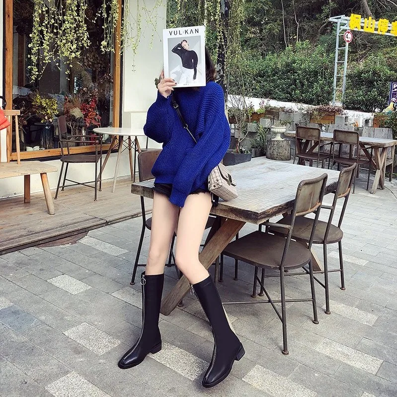 Motorcycle boot girl 2020 Spring autumn new fashion chun-heel-slimming boots girl front zipper versatile skinny boots X485
Motorcycle boot girl 2020 Spring autumn new fashion chun-heel-slimming boots girl front zipper versatile skinny boots X485