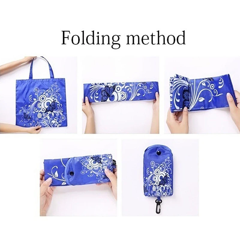 Multi Color Folding Shopping Bag Eco Friendly Ladies Gift Foldable Reusable Tote Portable Travel Shoulder Grocery | Дом и сад