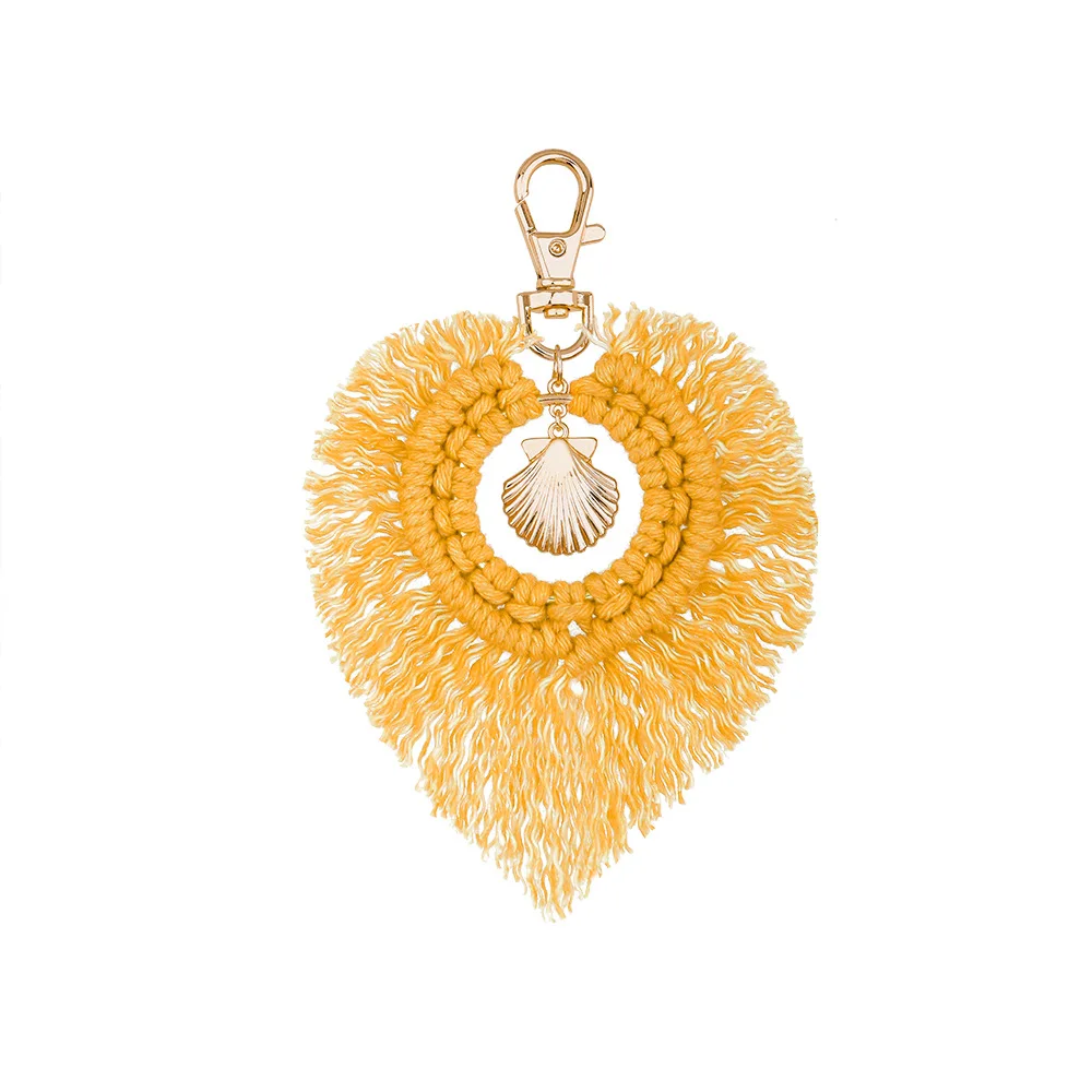 New Style Bohemian tassel keychains accessories Tassel pendant hand-braided cord braided cord knot leaf bag pendant key rings
New Style Bohemian tassel keychains accessories Tassel pendant hand-braided cord braided cord knot leaf bag pendant key rings