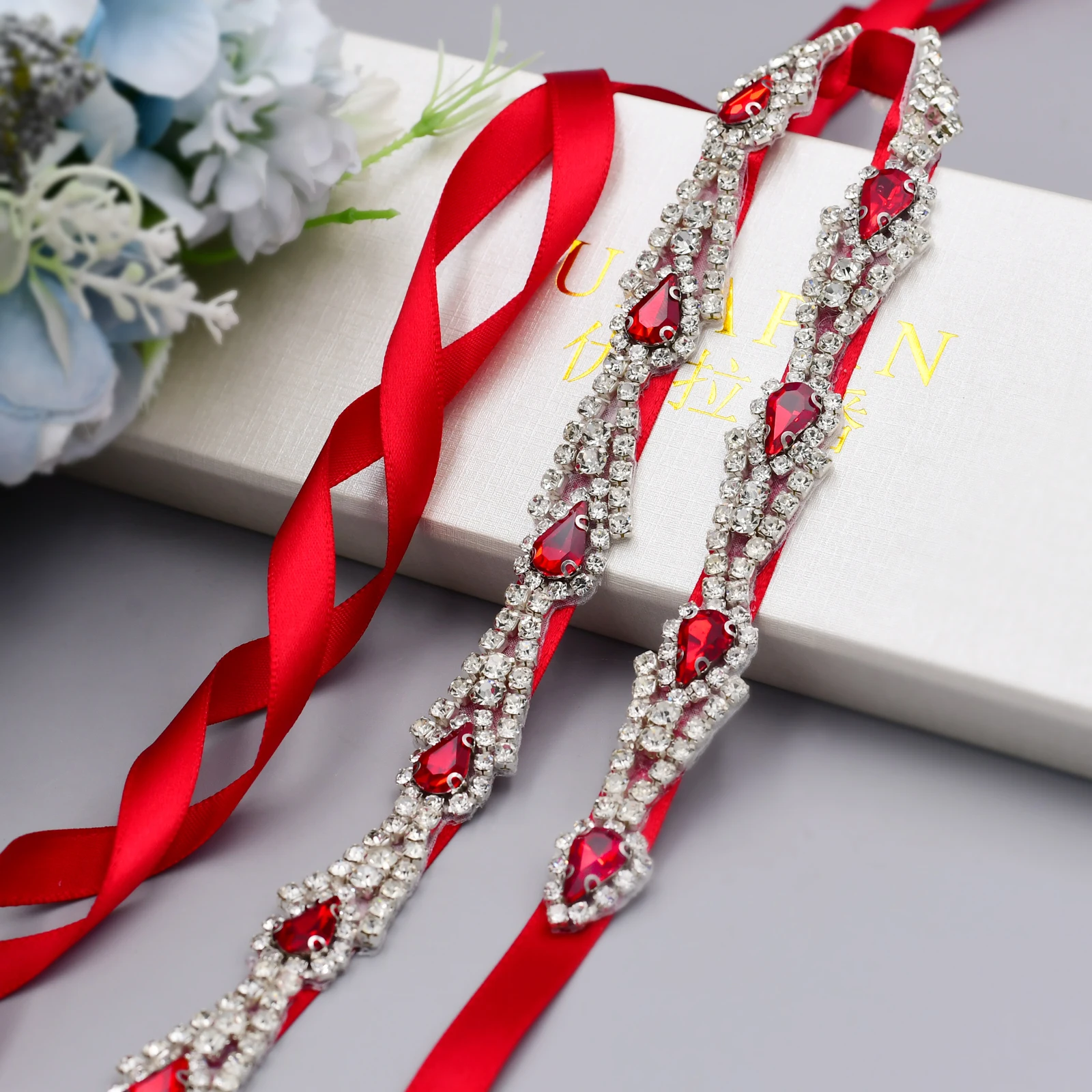 Luxury Red Diamond Bridal Belt Thin Women Belt Rhinestone Wedding Dress Belt Jewelry Bridal Sash for Wedding Grown Long Length
Luxury Red Diamond Bridal Belt Thin Women Belt Rhinestone Wedding Dress Belt Jewelry Bridal Sash for Wedding Grown Long Length
