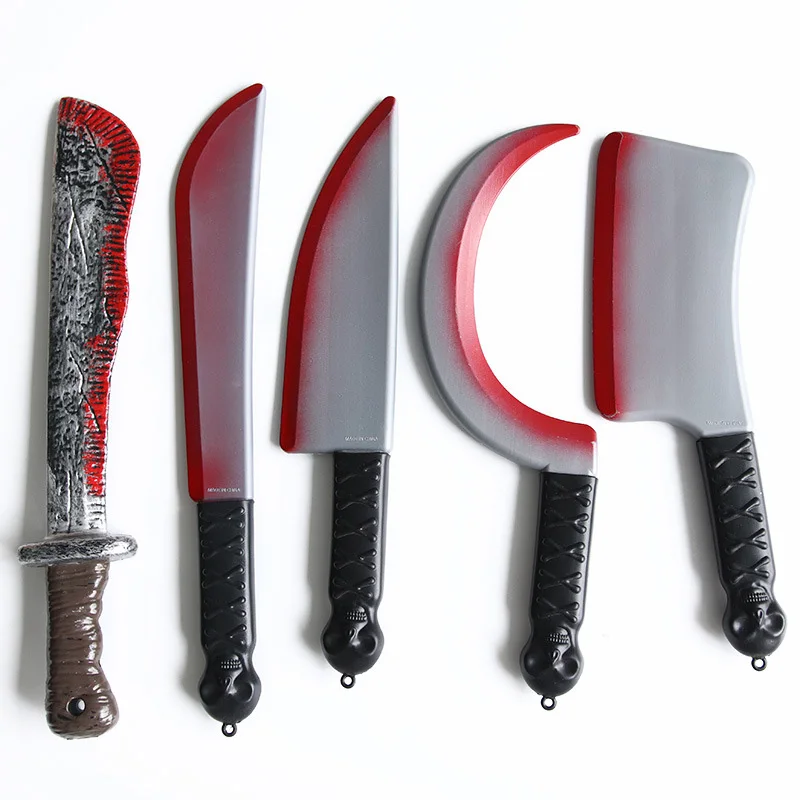 Halloween Fake Bloody Props Plastic Fake Knife Horror Blood Weapons Funny Kids Favor Toy COSPLAY Halloween Decorations for Home
Halloween Fake Bloody Props Plastic Fake Knife Horror Blood Weapons Funny Kids Favor Toy COSPLAY Halloween Decorations for Home
