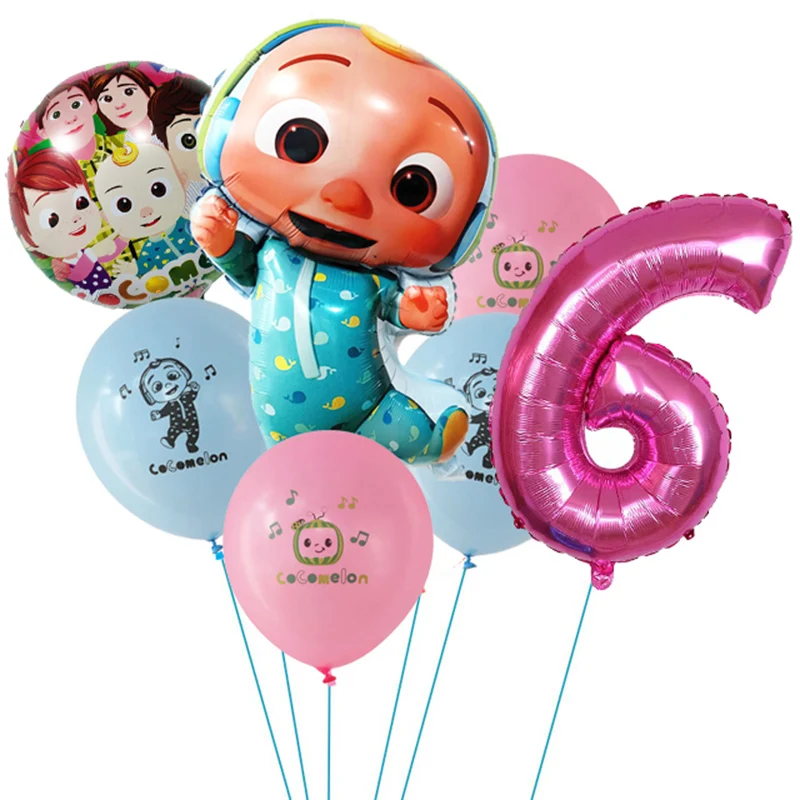 7pcs Cartoon Cocomelon Balloons Number Aluminum Balloons Baby Shower Happy Birthday Party Decoration TV Toys Children's Supplies
7pcs Cartoon Cocomelon Balloons Number Aluminum Balloons Baby Shower Happy Birthday Party Decoration TV Toys Children's Supplies