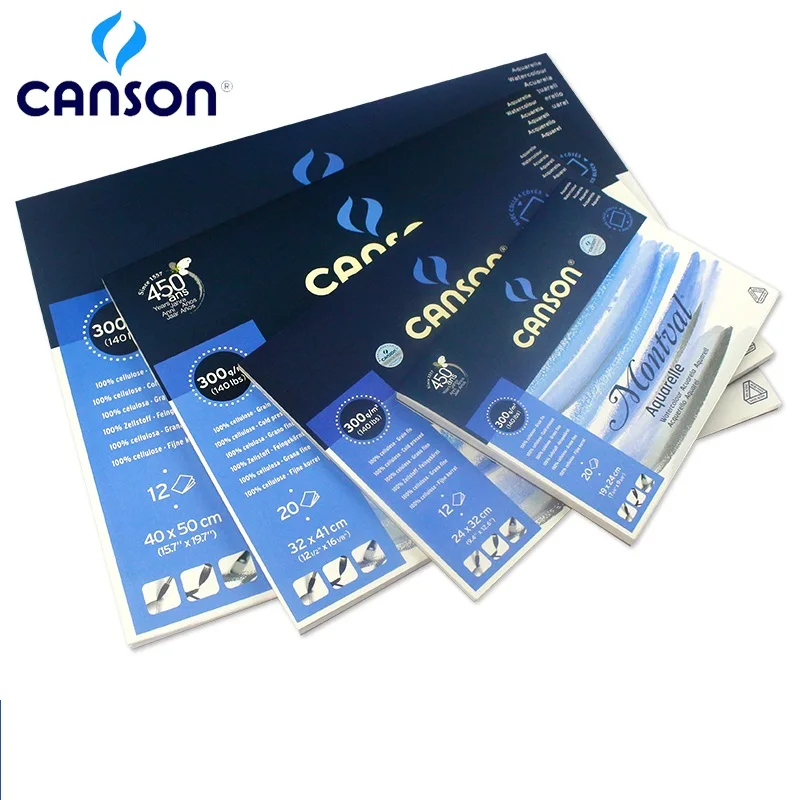 French Canson watercolor paper 300g medium 4K/8K/16K four-sided sealant Aquarelle this professional acuarelas painting
French Canson watercolor paper 300g medium 4K/8K/16K four-sided sealant Aquarelle this professional acuarelas painting