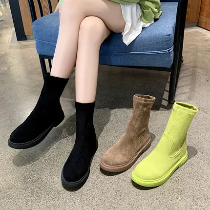 Martin boots female British style 2021 autumn new wild elastic thin boots fashion plus size women's boots
Martin boots female British style 2021 autumn new wild elastic thin boots fashion plus size women's boots