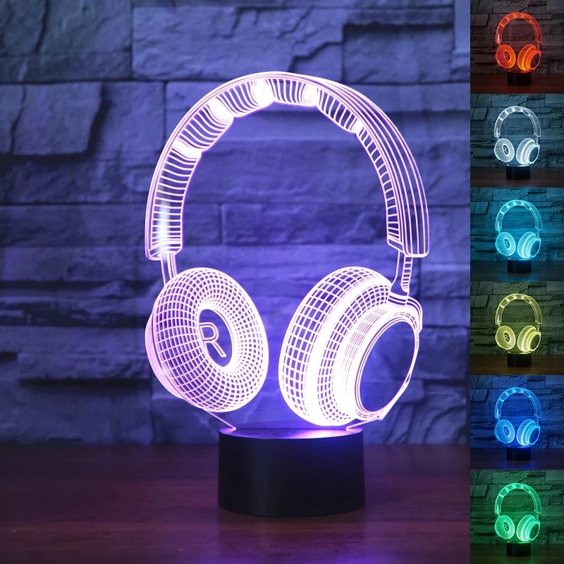 3D DJ наушники иллюзия Лампа студия монитор гарнитура светодиодный USB ночник красочный спальня домашние украшения подарок для детей
3D DJ наушники иллюзия Лампа студия монитор гарнитура светодиодный USB ночник красочный спальня домашние украшения подарок для детей