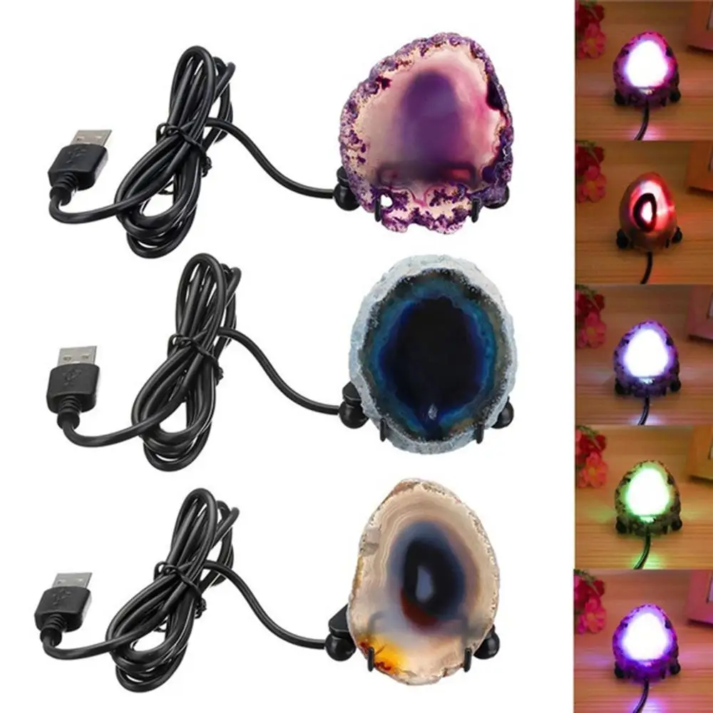 Night Light Agate Piece Lighting Bedroom Home Decor Mini Colorful Lights Creative Desk Lamp Perfect Gift Agate Lamp Plastic
Night Light Agate Piece Lighting Bedroom Home Decor Mini Colorful Lights Creative Desk Lamp Perfect Gift Agate Lamp Plastic