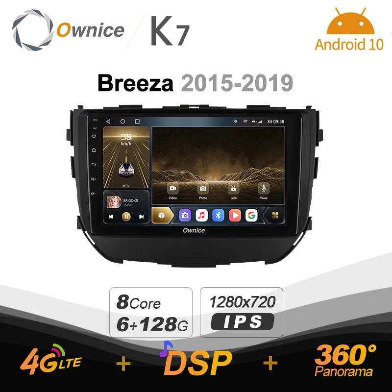 Автомагнитола Ownice K7, Мультимедиа система на Android 10,0, 6 ГБ + 128 Гб, для SUZUKI breeza 2015-2019, радио, блок 360, панорама, 4G LTE
Автомагнитола Ownice K7, Мультимедиа система на Android 10,0, 6 ГБ + 128 Гб, для SUZUKI breeza 2015-2019, радио, блок 360, панорама, 4G LTE