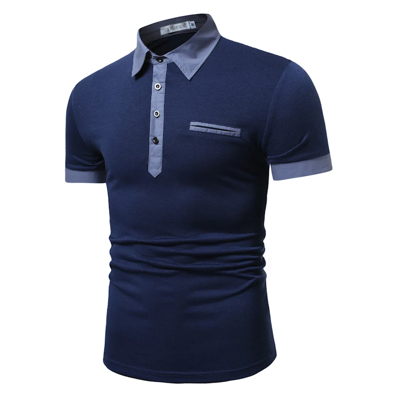 Мужская рубашка-поло с коротким рукавом и воротником на пуговицах
Мужская рубашка-поло с коротким рукавом и воротником на пуговицах