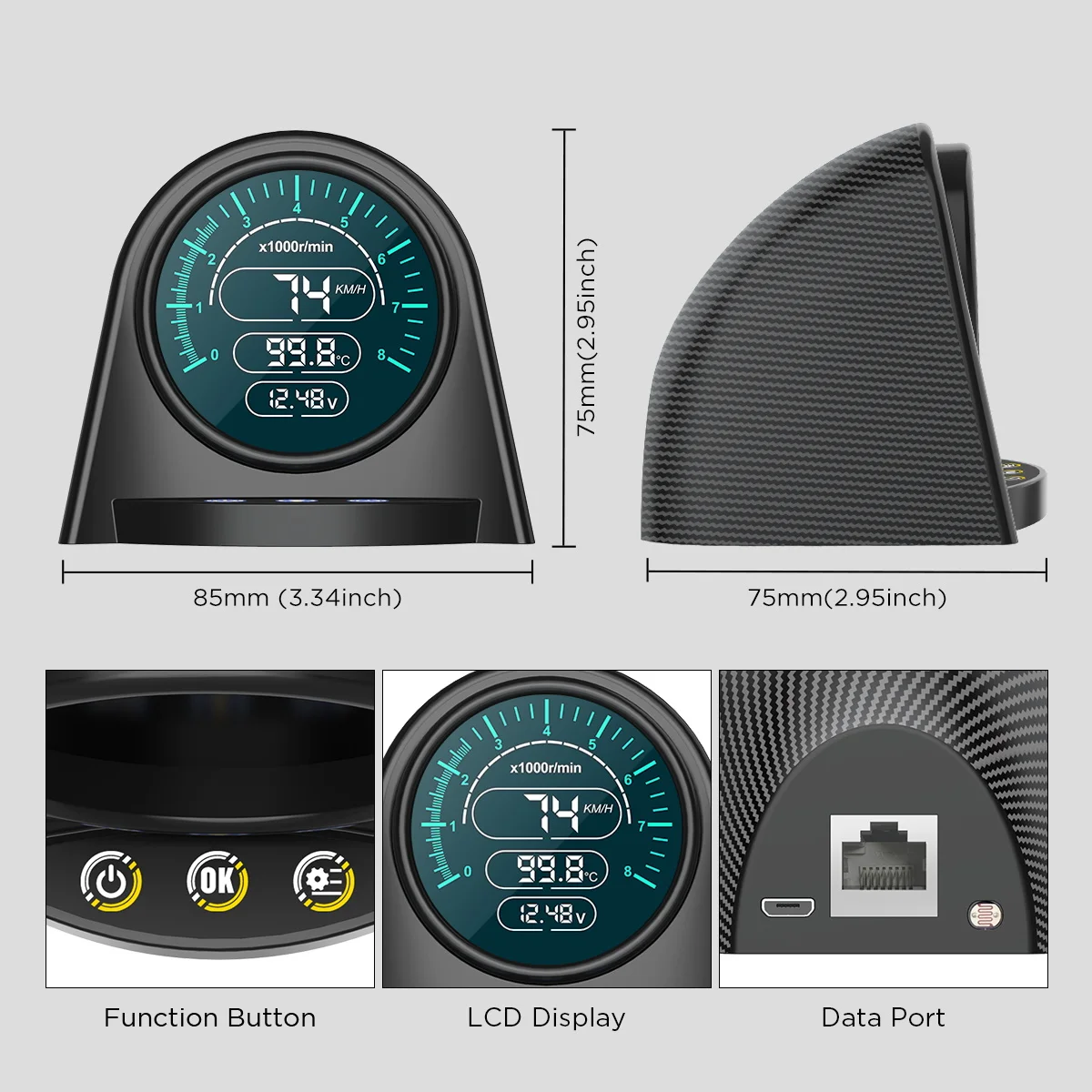 AUTOOL New X70 Car HUD Head Up Display OBD Smart Multifunctional Speedometer With Color HD LCD Screen Speed Alarm Display
AUTOOL New X70 Car HUD Head Up Display OBD Smart Multifunctional Speedometer With Color HD LCD Screen Speed Alarm Display