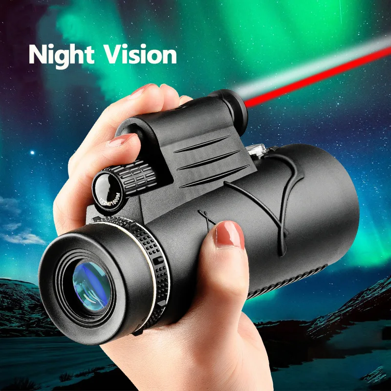 50X60 Night Vision Monocular Telescope Powerful Binoculars High Quality HD Compass LED Infrared Laser Light for Hunting Camping
50X60 Night Vision Monocular Telescope Powerful Binoculars High Quality HD Compass LED Infrared Laser Light for Hunting Camping