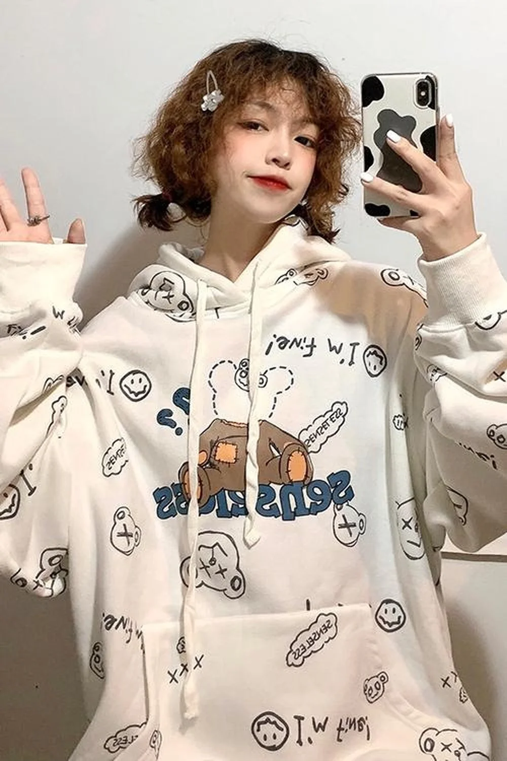 New Autumn Bear Sweater Printed Hooded Long-sleeved T-shirt Women's Sweater Hoodies Women Kawaii Clothes Crewneck Sweatshirt
New Autumn Bear Sweater Printed Hooded Long-sleeved T-shirt Women's Sweater Hoodies Women Kawaii Clothes Crewneck Sweatshirt