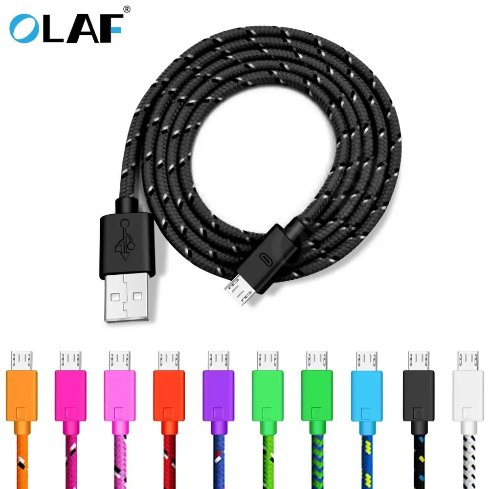 Кабель Micro USB OLAF 5 В 2 4 А 1 м 3 кабель для быстрой зарядки Samsung Huawei Xiaomi Android мобильный
