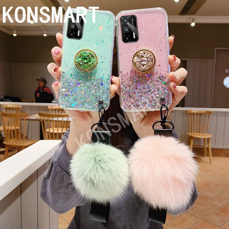 KONSMART Case For OPPO Realme GT 5G Silicone Soft Phone Cases Realmegt Luxury Glitter Star Clear Back Cover With Strap
KONSMART Case For OPPO Realme GT 5G Silicone Soft Phone Cases Realmegt Luxury Glitter Star Clear Back Cover With Strap