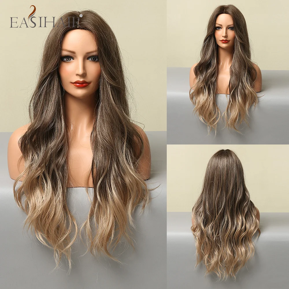 EASIHAIR Long Wave Ombre Brown Cosplay Synthetic Wigs for Black Women Afro Middle Part Natural Hair Heat Resistant Fiber Daily
EASIHAIR Long Wave Ombre Brown Cosplay Synthetic Wigs for Black Women Afro Middle Part Natural Hair Heat Resistant Fiber Daily