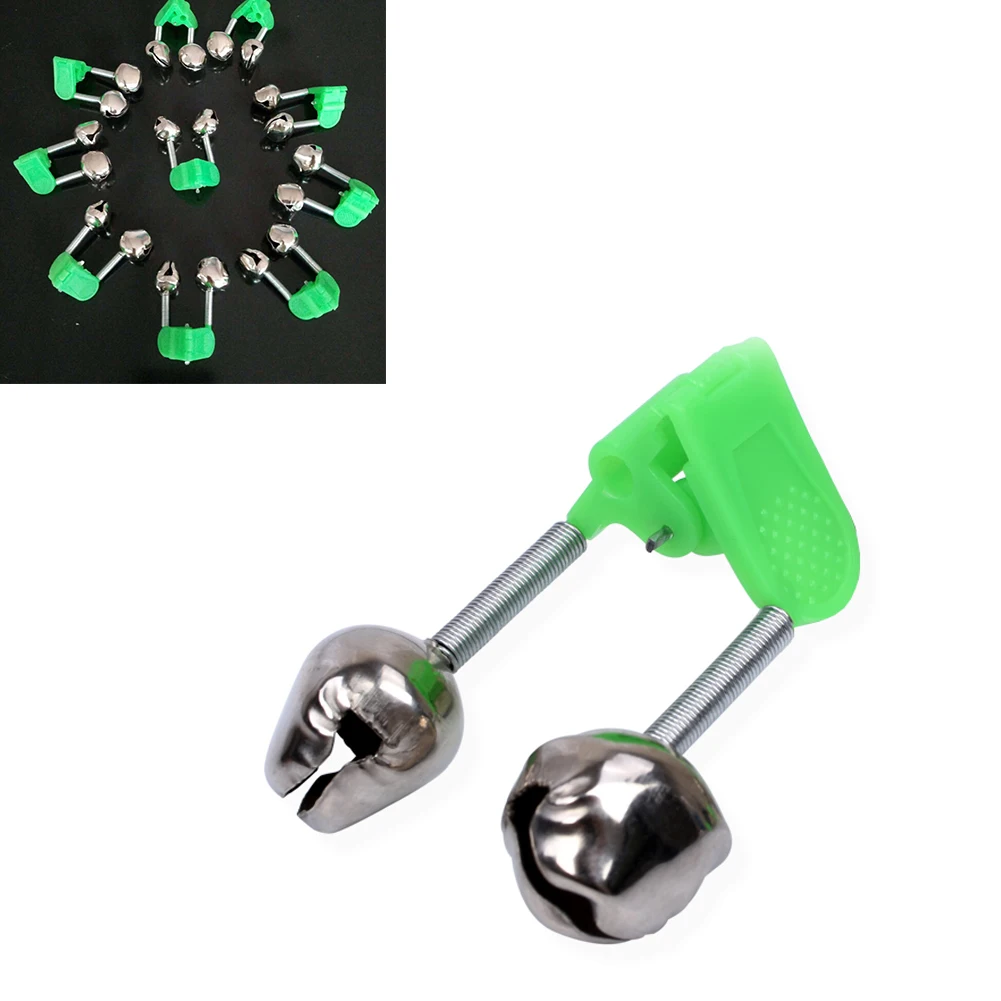 10pcs/Lot Fishing Bite Alarms Fishing Rod Bell Rod Clamp Tip Clip Bells Ring Green ABS Fishing Accessory Outdoor Metal Bell 
10pcs/Lot Fishing Bite Alarms Fishing Rod Bell Rod Clamp Tip Clip Bells Ring Green ABS Fishing Accessory Outdoor Metal Bell