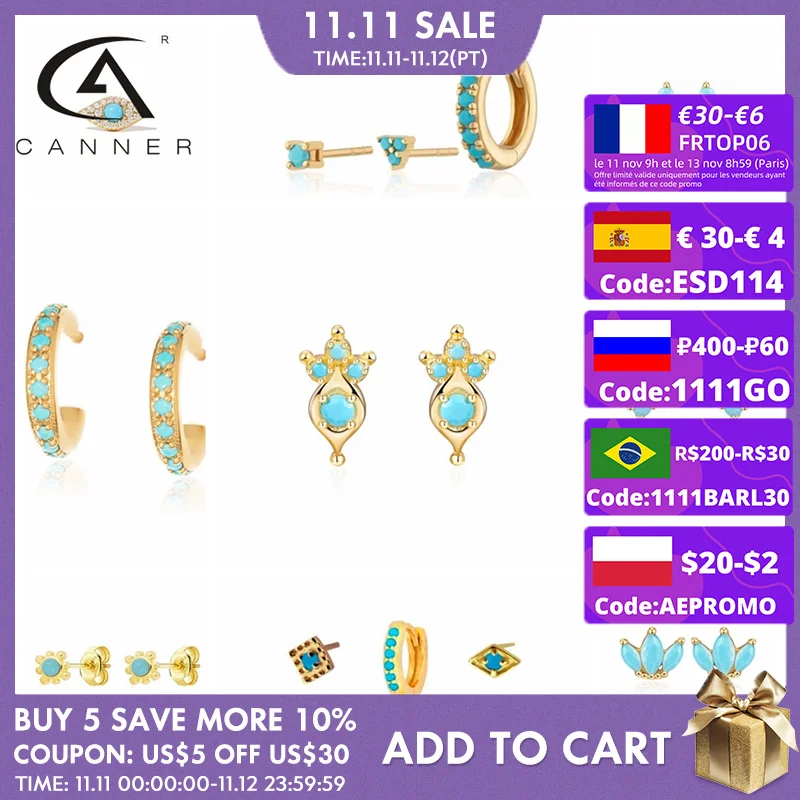 CANNER Mini Turquoise Piercing Earrings For Girl Luxury 925 Sterling Silver Ear Stud 2021 New Charm Women's Jewelry Pendientes
CANNER Mini Turquoise Piercing Earrings For Girl Luxury 925 Sterling Silver Ear Stud 2021 New Charm Women's Jewelry Pendientes