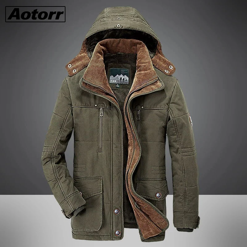 Men's Velvet Thick Parkas Warm Winter Military Jacket Men Casual Outwear Father's Gift Parka Fur Collar Overcoat Plus Size 4XL
Men's Velvet Thick Parkas Warm Winter Military Jacket Men Casual Outwear Father's Gift Parka Fur Collar Overcoat Plus Size 4XL