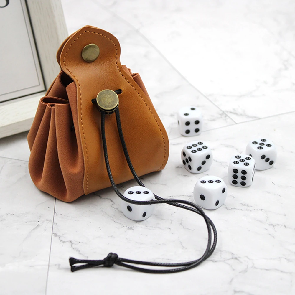 PU Leather Dice Bag Tray Designs Drawstring Pouch For Roleplaying Gift Ideas Coin Purse Dice Storage Bags Board Games Bag
PU Leather Dice Bag Tray Designs Drawstring Pouch For Roleplaying Gift Ideas Coin Purse Dice Storage Bags Board Games Bag