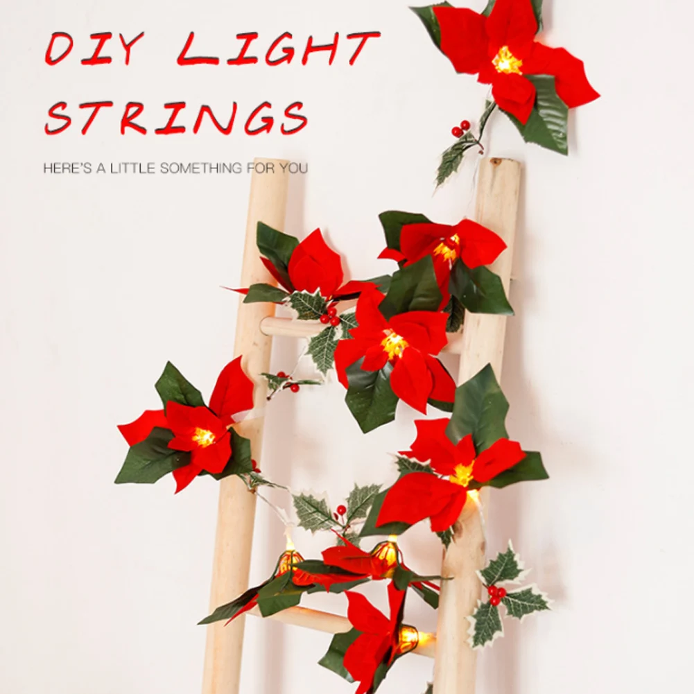 2m LED String Lights Christmas Red Flower Fairy Lights Waterproof Garland Lamps for Wedding Party Xmas Tree Home New Year Decor
2m LED String Lights Christmas Red Flower Fairy Lights Waterproof Garland Lamps for Wedding Party Xmas Tree Home New Year Decor