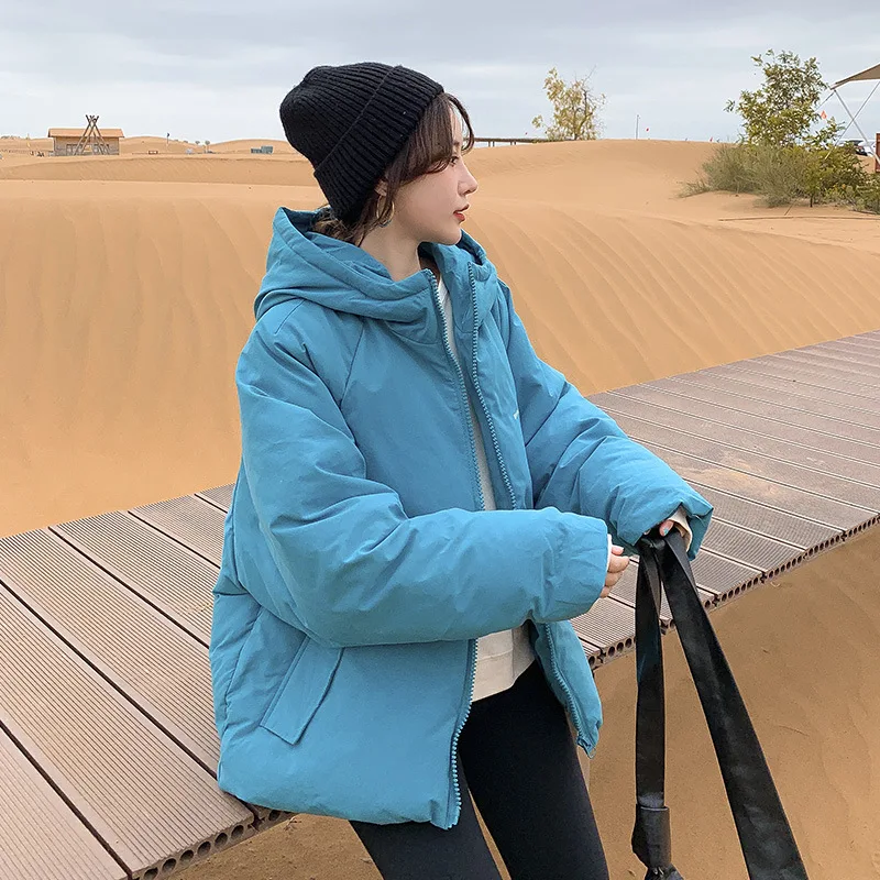 Женский пуховик с капюшоном, короткая утепленная куртка в Корейском стиле, Осень-зима 2021
Женский пуховик с капюшоном, короткая утепленная куртка в Корейском стиле, Осень-зима 2021