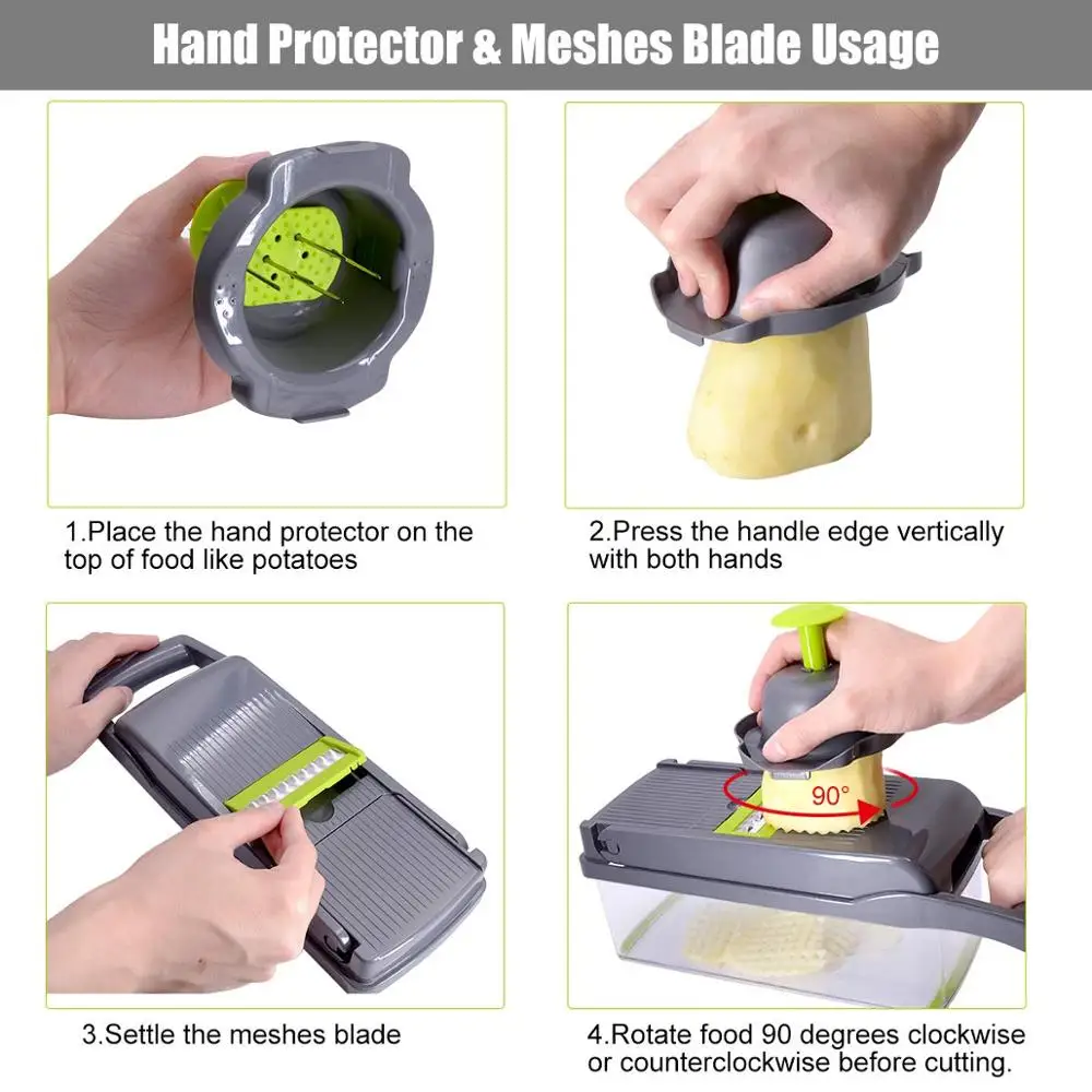 Vegetable Cutter 8 In 1 6 Dicing Blades Slicer Shredder Fruit Peeler Potato Cheese Drain Grater Chopper Kitchen Accessories Tool
Vegetable Cutter 8 In 1 6 Dicing Blades Slicer Shredder Fruit Peeler Potato Cheese Drain Grater Chopper Kitchen Accessories Tool