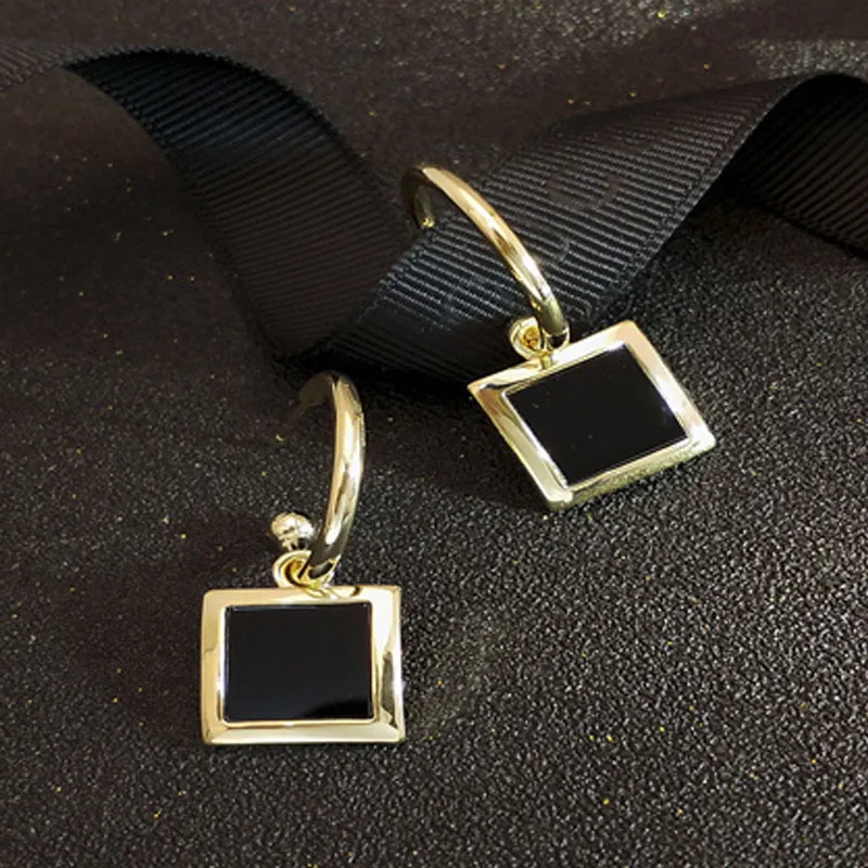 Simple Black Gold Color Square Geometric Statement Earrings for Women Girl's Unusual Fashion Korean Jewelry
Simple Black Gold Color Square Geometric Statement Earrings for Women Girl's Unusual Fashion Korean Jewelry