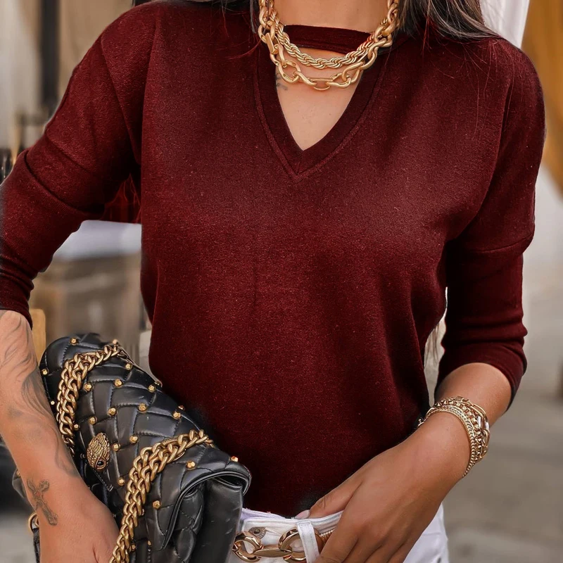 Elegant Shirts For Women Tee Autumn Spring Women Basic T Shirt Fashion Long Sleeve V-Neck Solid Women's T-shirts Casual Slim Top
Elegant Shirts For Women Tee Autumn Spring Women Basic T Shirt Fashion Long Sleeve V-Neck Solid Women's T-shirts Casual Slim Top