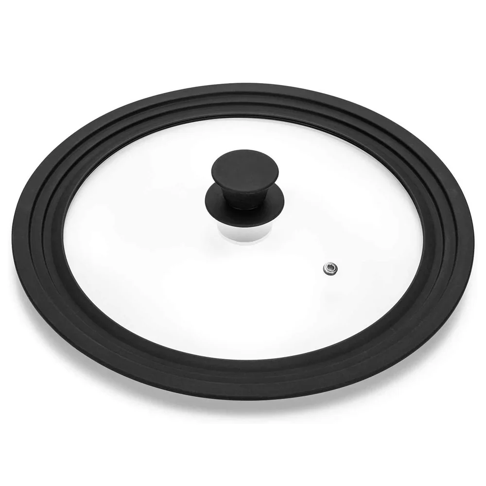 Универсальная крышка для сковороды Schnesland-кастрюли и сковороды-товар с термостойким черным силиконовым ободом
Универсальная крышка для сковороды Schnesland-кастрюли и сковороды-товар с термостойким черным силиконовым ободом