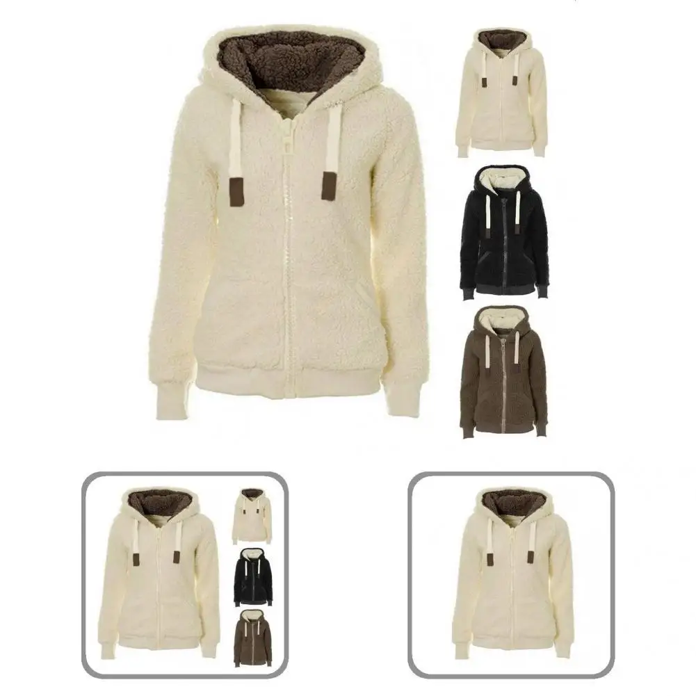 Fleece Coat Loose Ultra Soft Cold Resistant Hooded Drawstring Plush Women Outerwear Fluffy Coat for Holiday
Fleece Coat Loose Ultra Soft Cold Resistant Hooded Drawstring Plush Women Outerwear Fluffy Coat for Holiday