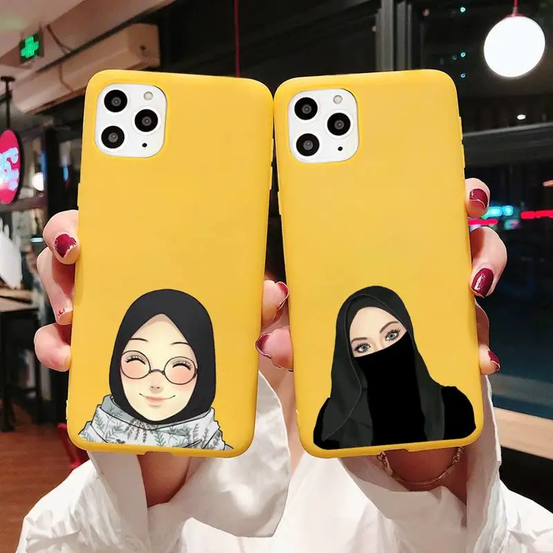 cartoon hijab muslim Girl Phone Case Candy Color Yellow for iPhone 11 12 pro XS MAX 8 7 6 6S Plus X 5S SE 2020 XR
cartoon hijab muslim Girl Phone Case Candy Color Yellow for iPhone 11 12 pro XS MAX 8 7 6 6S Plus X 5S SE 2020 XR