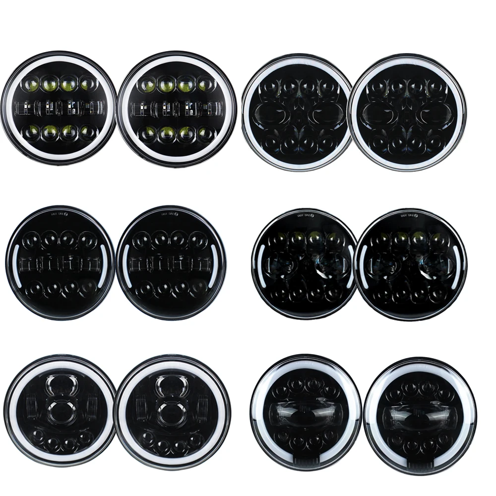 2pcs 7inch Round Led Headlight Hi/Lo Beam Light Halo Angle Eyes DRL Headlamp For Jeep Wrangler Off Road 4x4 Motorcycle
2pcs 7inch Round Led Headlight Hi/Lo Beam Light Halo Angle Eyes DRL Headlamp For Jeep Wrangler Off Road 4x4 Motorcycle