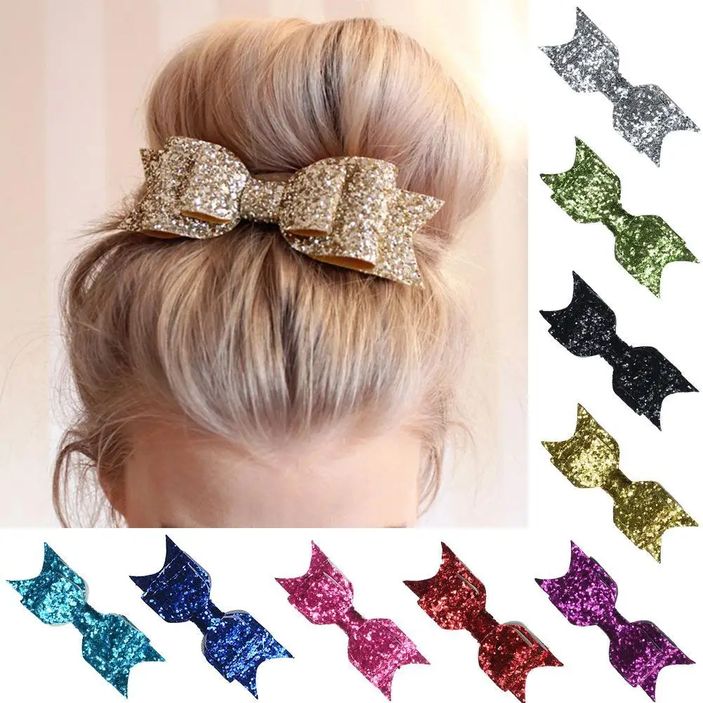 

Hot Sales!!! Women Fashion Bowknot Sequins Hairpin Barrette Bangs Hair Clip Accessories Gift Wholesale Dropshipping New Arrival